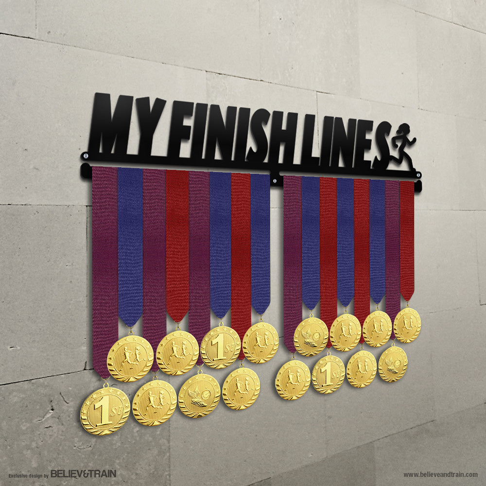 My Finish Lines Women - Motivational Running Medal Hanger