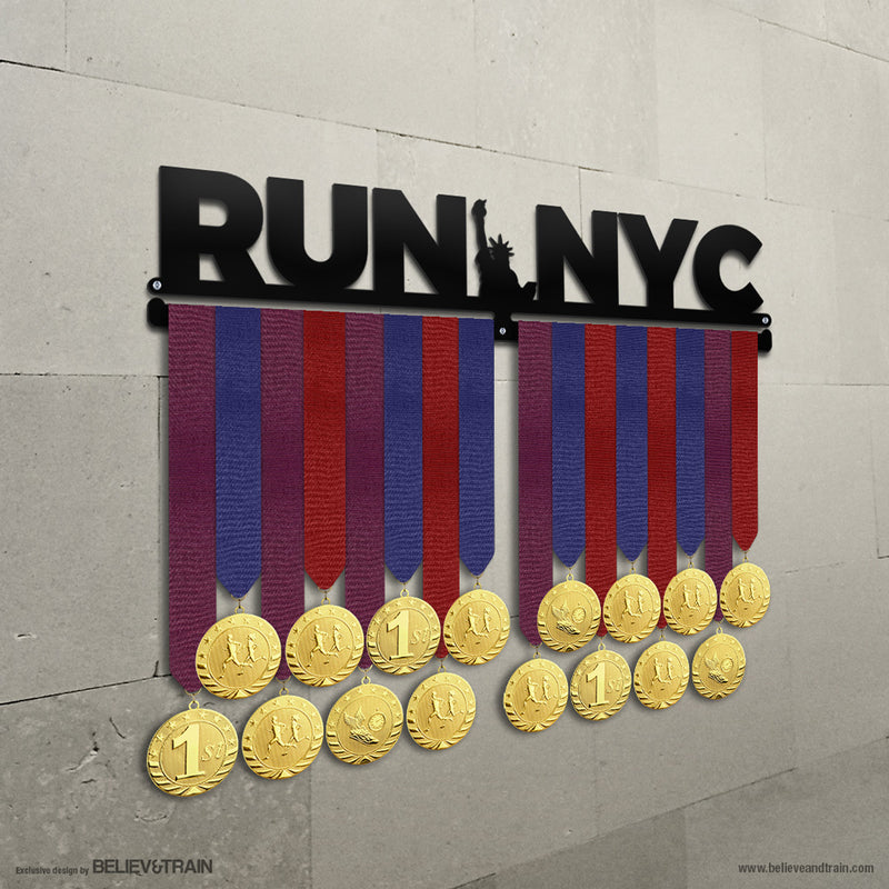 Run NYC Running Medal Hanger – BELIEVE&TRAIN