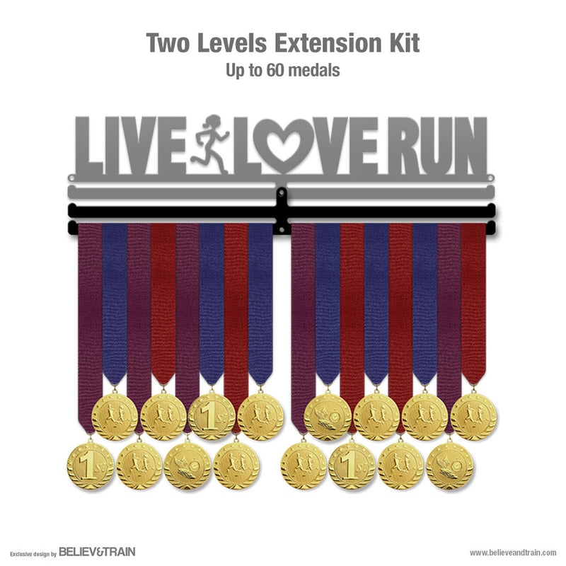 Live Love Run Women - Motivational Running Medal Hanger