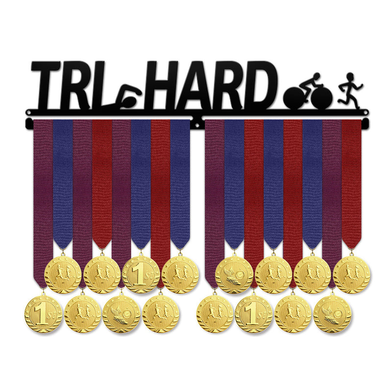 Tri Hard - Triathlon Medal Hanger