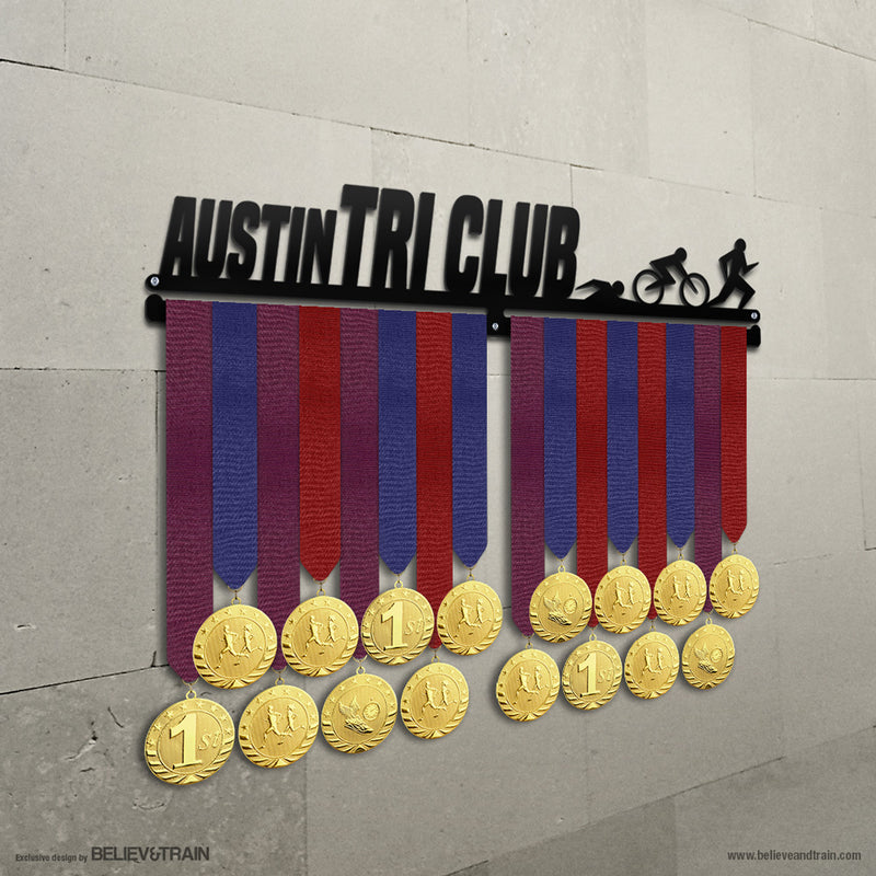 Austin Tri Club - Triathlon Medal Hanger