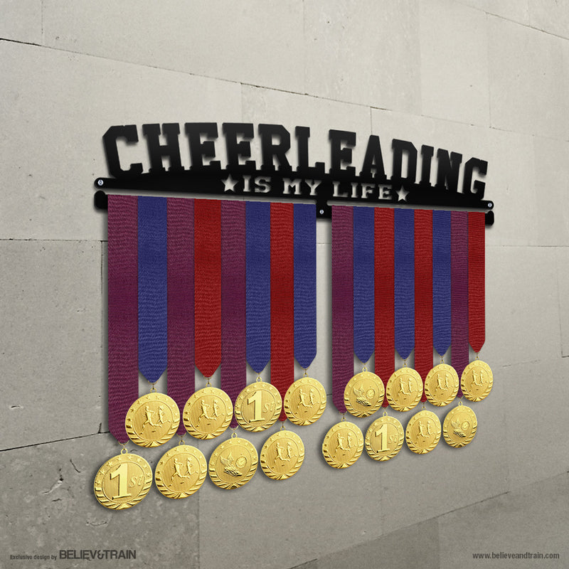 Cheerleading is my Life - Motivational Cheerleading Medal Hanger