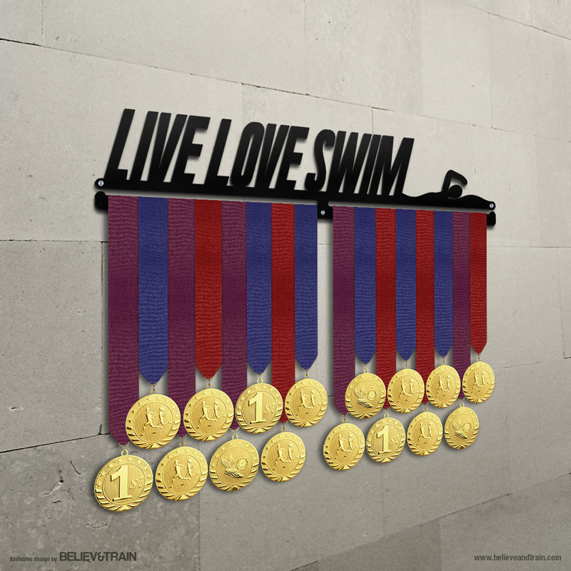 Live Love Swim - Swimming Medal Hanger