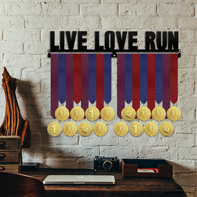 Live Love Run - Motivational Running Medal Hanger