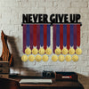 Never Give Up - Motivational Running Medal Hanger