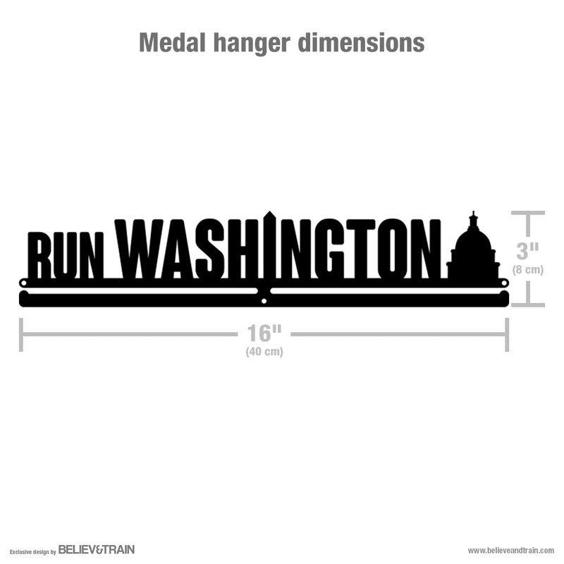 Run Washington - Running Medal Hanger
