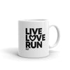 Live Love Run Heart Big Letters - Mug
