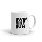 Swim Bike Run Big Letters - Mug