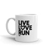 Live Love Run Heart Big Letters - Mug